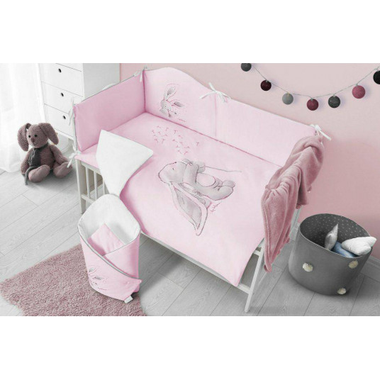 Bedding set - 5 parts - 120/90/180 - ANDRE - PINK