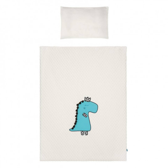 Cover set - 2 pcs - 135x100, 40x60 - DINO - P01-979- TURKUS
