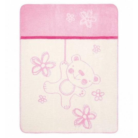 Blanket - TB0201 - TEDDY - size 75x100 - PINK