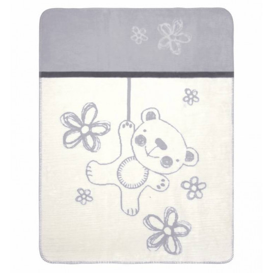 Blanket - TB0201 - TEDDY - size 75x100 - GREY