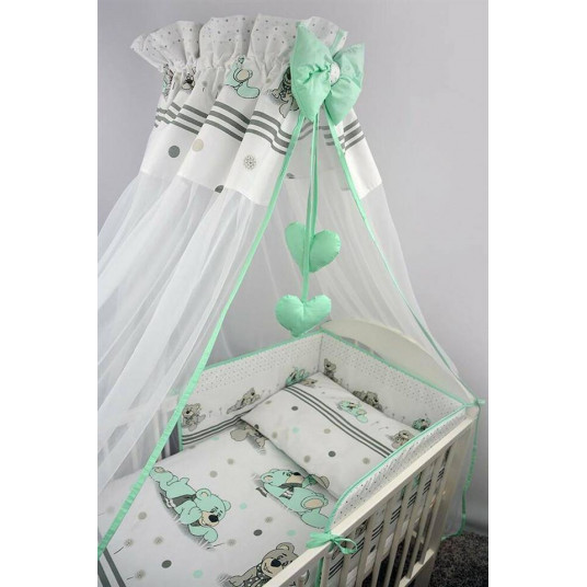 Bedding set - 4 parts - 120/90/180 - MARZYCIEL - GREEN  ****