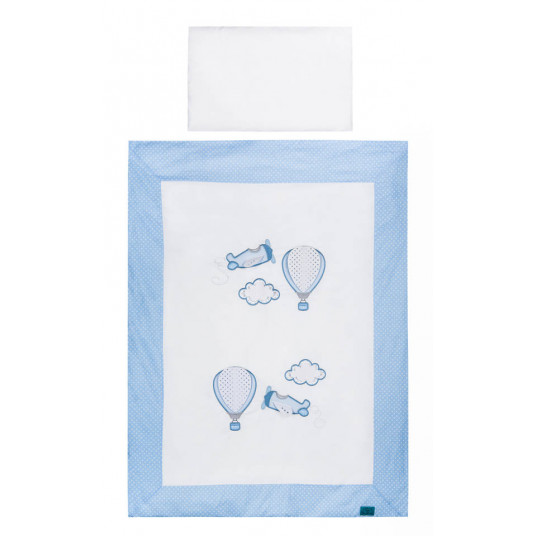 Cover set - 2 pcs - 120x90, 40x60 - SAMOLOTY -P01-562 - BLUE