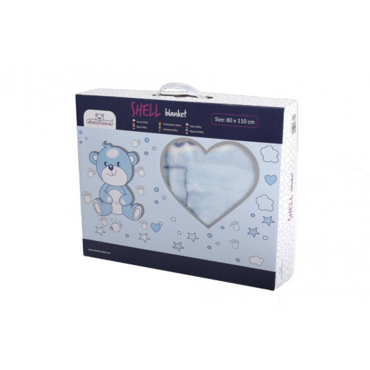 Blanket - TB0394 - SHELL- size 80x100 - BLUE