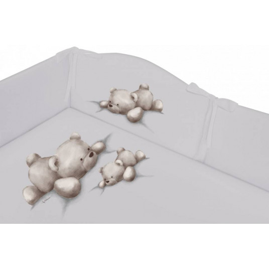 Bedding set - 5 parts - 120/90/180 - LENIWE POPOŁUDNIE - P02-0596 - GREY