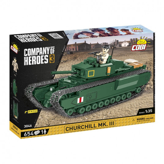 COBI 3046 Company of Heroes 3. Britų Churchill Mk. III 654 blokai