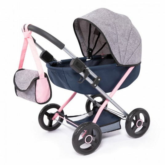 Lėlės vaikų vežimėlis BAYER Design 12727AA Cozy gilus Mėlyna, Pilka