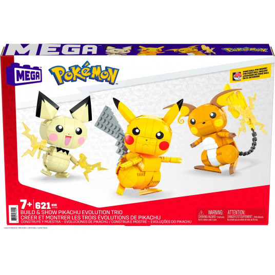 MEGA CONSTRUX Pokemon Pikachu Trio 3 pakuotės GYH06 /4