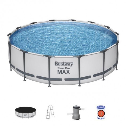 PROMO Plieninis baseinas Pro Steel MAX 427x107cm 56950 BESTWAY