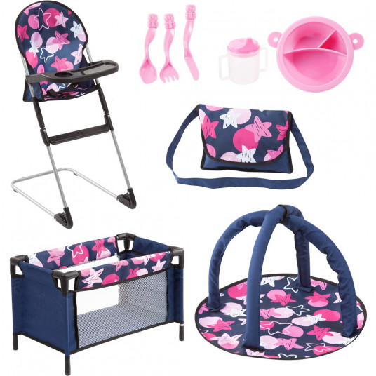 Bayer Nešiojama lovelė - rinkinys 9in1 TRAVEL SET 61769AB