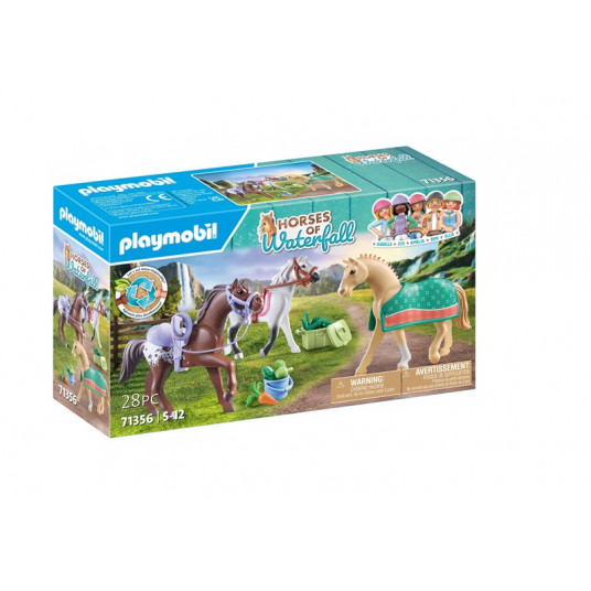 Konstruktorius Playmobil Trys arkliai su balnais 71356