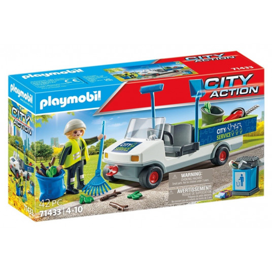 Konstruktorius Playmobil gatvių valiklis su el. transporto priemone 71433