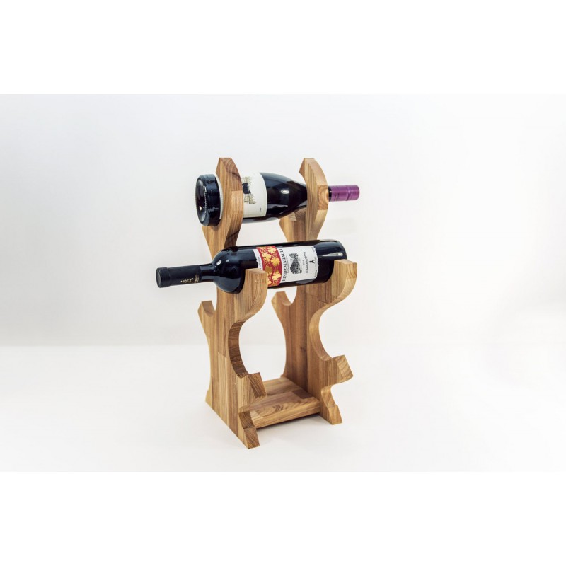 Vyno Butelių Stovas - Medinis Butelių Laikiklis