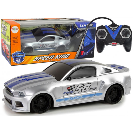 Speed King Sporty nuotoliniu būdu valdomas automobilis, pilkas