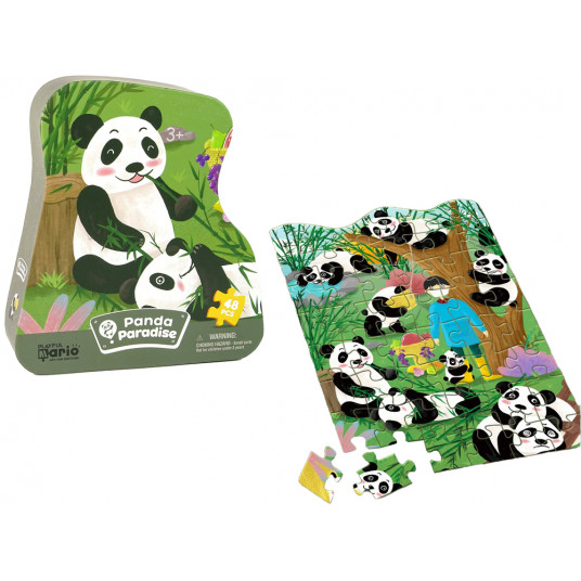 Dėlionė 48 el., panda bambukų miške