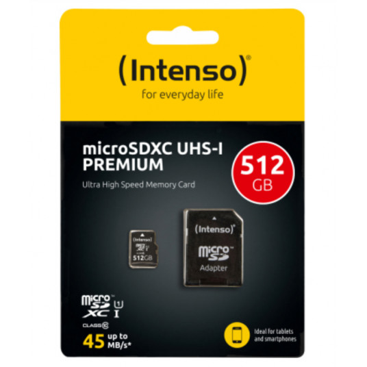 Intenso microSDXC Class 10 UHS-I Memory Card 512GB