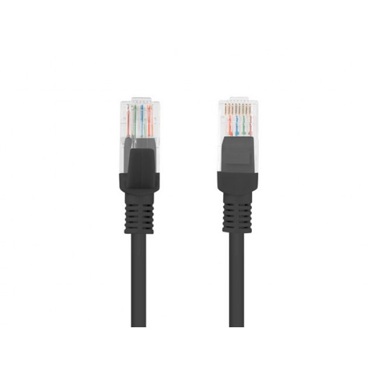 LANBERG PATCHCORD RJ45, KAT. 5E, UTP, 20 m, juodas