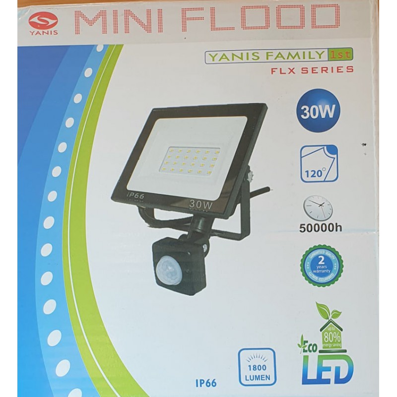LED šviestuvas 30w su judesio davikliu