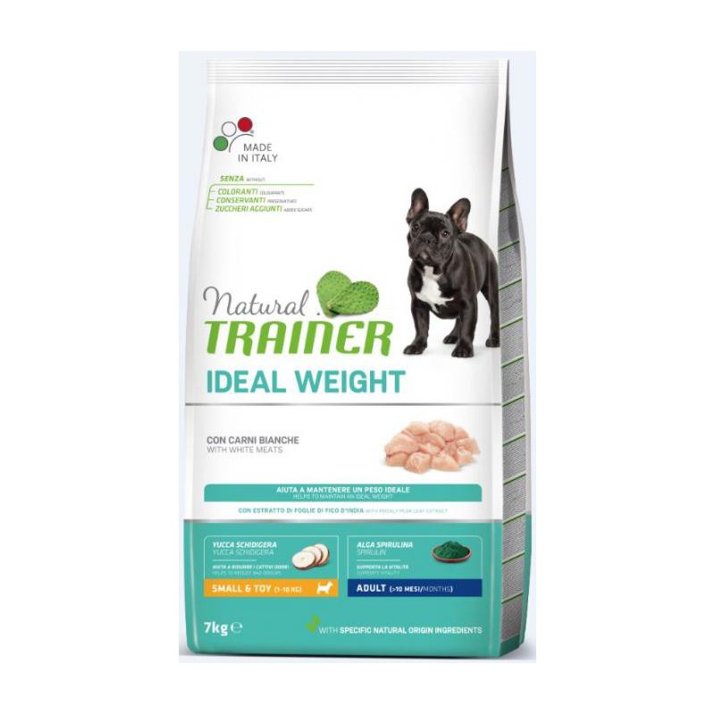 NATURAL TRAINER Adult IDEAL WEIGHT MINI balta mėsa 7kg