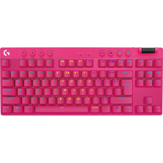 „Logitech G Pro X TKL Lightspeed Tactile Magenta“.