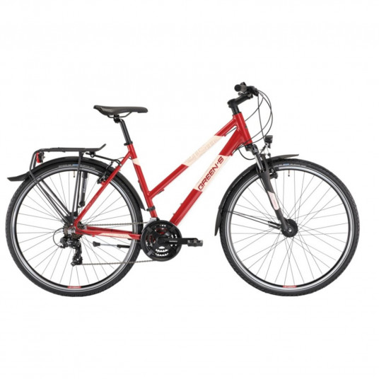 Dviratis GREEN'S Dundee 28" 21G dydis 19" (48cm) (raudona/balta)