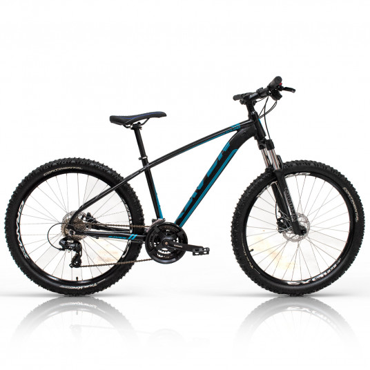 Dviratis RAVEN Squad 27,5" 24G dydis 17" (43cm) (juoda/mėlyna)