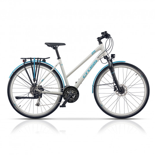 Dviratis CROSS Amber Trek 28" dydis 20,5" (52cm) (DA, balta/mėlyna)