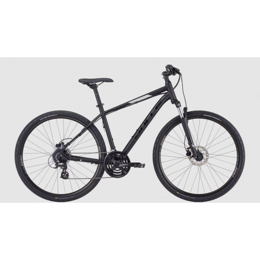 Dviratis 28 Bulls Crossbike 1 vyr. 24g juodas - l