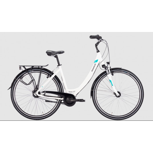 Dviratis 28 Pegasus Piazza wave 7g baltas - m
