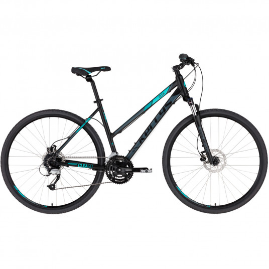 Dviratis KELLYS Clea 90 S 28" 24G dydis 17" (43cm) (juoda/mėlyna)
