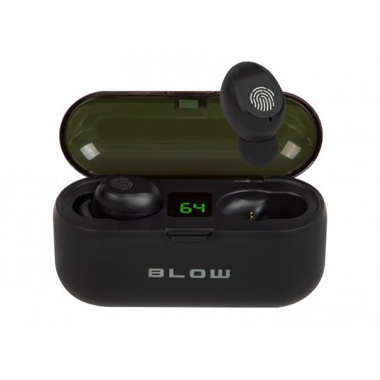 Ausinės BLOW Earbuds BTE200 BLACK power bank 2000mAh