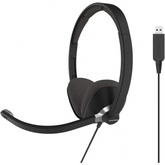 Koss CS300 USB Communication Headsets, On-Ear, Wired, Microphone, Black