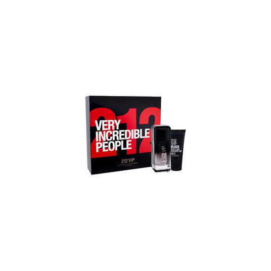  Rinkinys vyrams Carolina Herrera 212 VIP Men Black EDP 100 ml + dušo želė 100 ml 