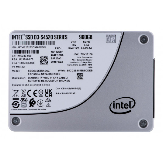 SSD Solidigm (Intel) S4520 960GB SATA 2,5" SSDSC2KB960GZ01 (DWPD iki 3)