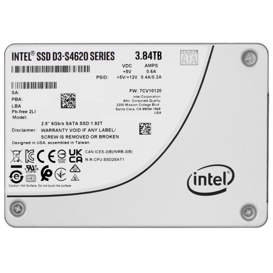 SSD Solidigm (Intel) S4620 3.84TB SATA 2.5" SSDSC2KG038TZ01 (DWPD iki 5)