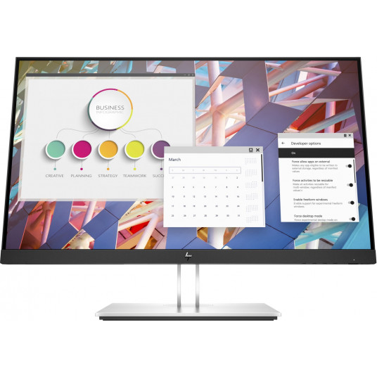 HP E-Series E24 G4 60,5 cm (23,8") 1920 x 1080 pikselių „Full HD“ LCD Juoda, Sidabras