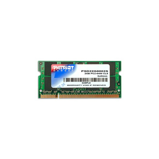 Patriot Memory DDR2 2GB CL5 PC2-6400 (800MHz) SODIMM atminties modulis