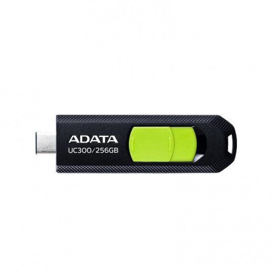 ADATA FlashDrive UC300 256 GB, USB 3.2 Gen 1, juoda / žalia