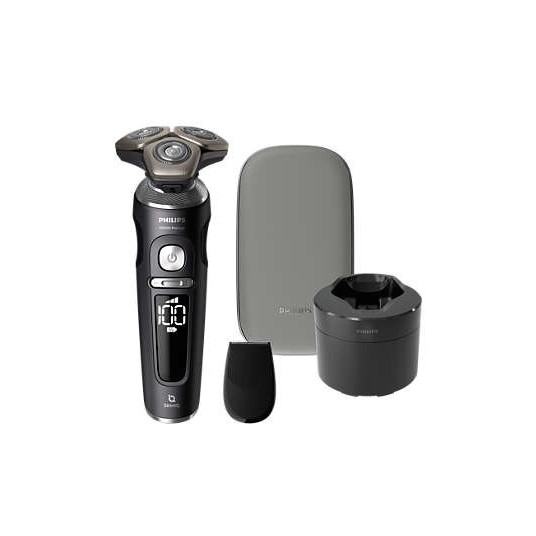 Philips Shaver S9000 Prestige SP9840/32 skustuvas vyrams Rotorinis skustuvas Apkarpymo mašinėlė Pilka