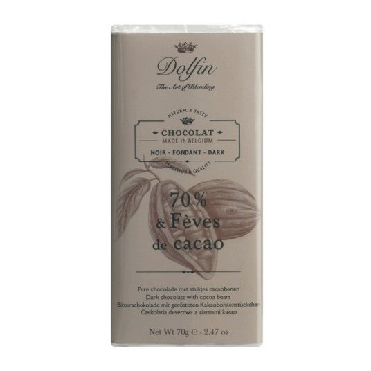 Šokoladas DOLFIN Extra dark with cocoa b
