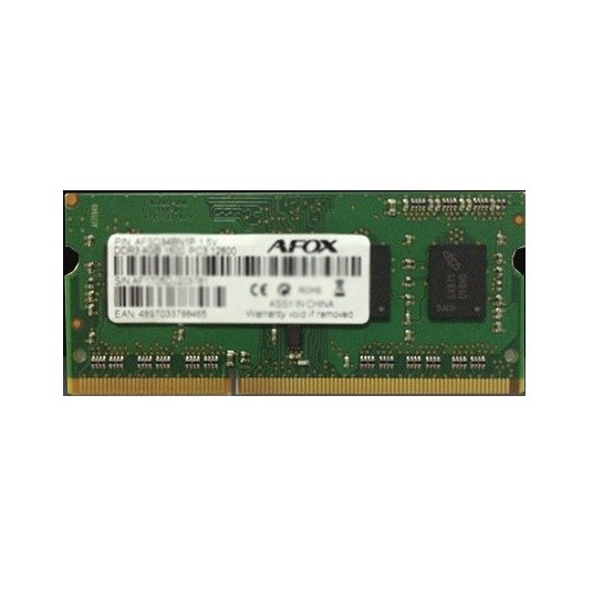 AFOX SO-DIMM DDR3 8GB atminties modulis 1600 MHz