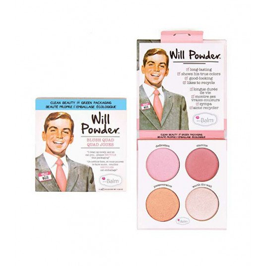 theBalm - skaistalų paletė Will Powder Blush Quad 10 g