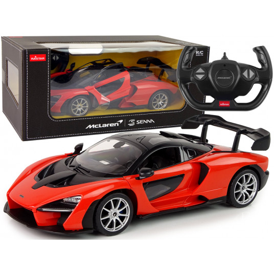 Nuotoliniu būdu valdomas automobilis McLaren Senna Rastar, raudonas