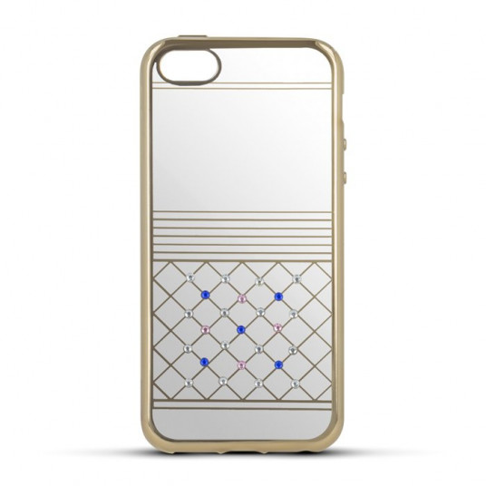 Beeyo StarDust Silicone Back Case With Diamonds For Apple iPhone 6 / 6S Gold