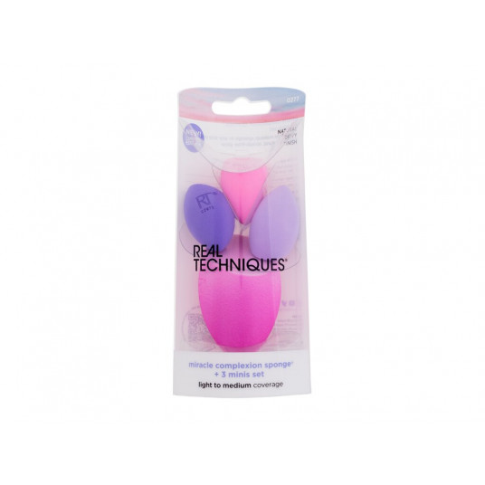 Aplikatorius Real Techniques Miracle Complexion Sponge + 3 Mini rinkinys, 1vnt