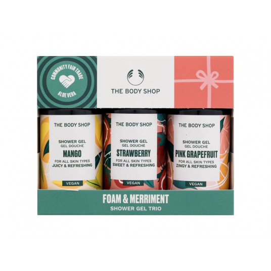 Dušo želė The Body Shop Foam & Merriment dušo želė trio, 60ml, Rinkinys