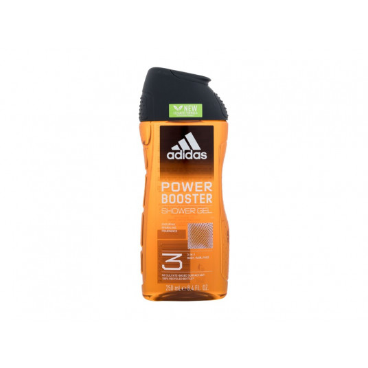 Dušo želė Adidas Power Booster dušo želė 3 viename nauja valymo formulė, 250 ml