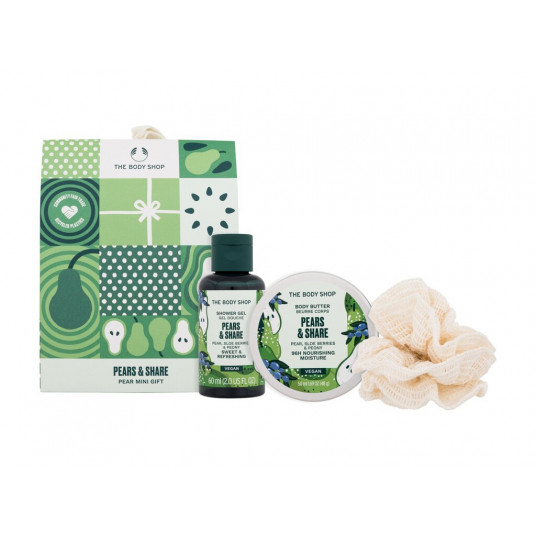Dušo želė The Body Shop Pears & Share Mini Gift, 60ml, Rinkinys