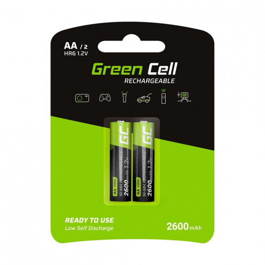 Akku 2xAA HR6 2600mAh Green Cell