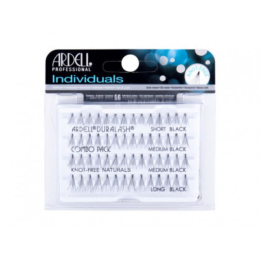 Dirbtinių blakstienos Ardell Individuals Duralash Naturals Combo paketas be mazgų, 56 vnt.