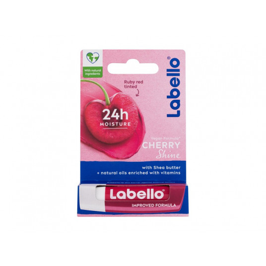 Lūpų balzamas Labello Cherry Shine 24h Moisture lūpų balzamas, 4,8g